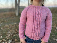 Simple Raglan Cable Sweater