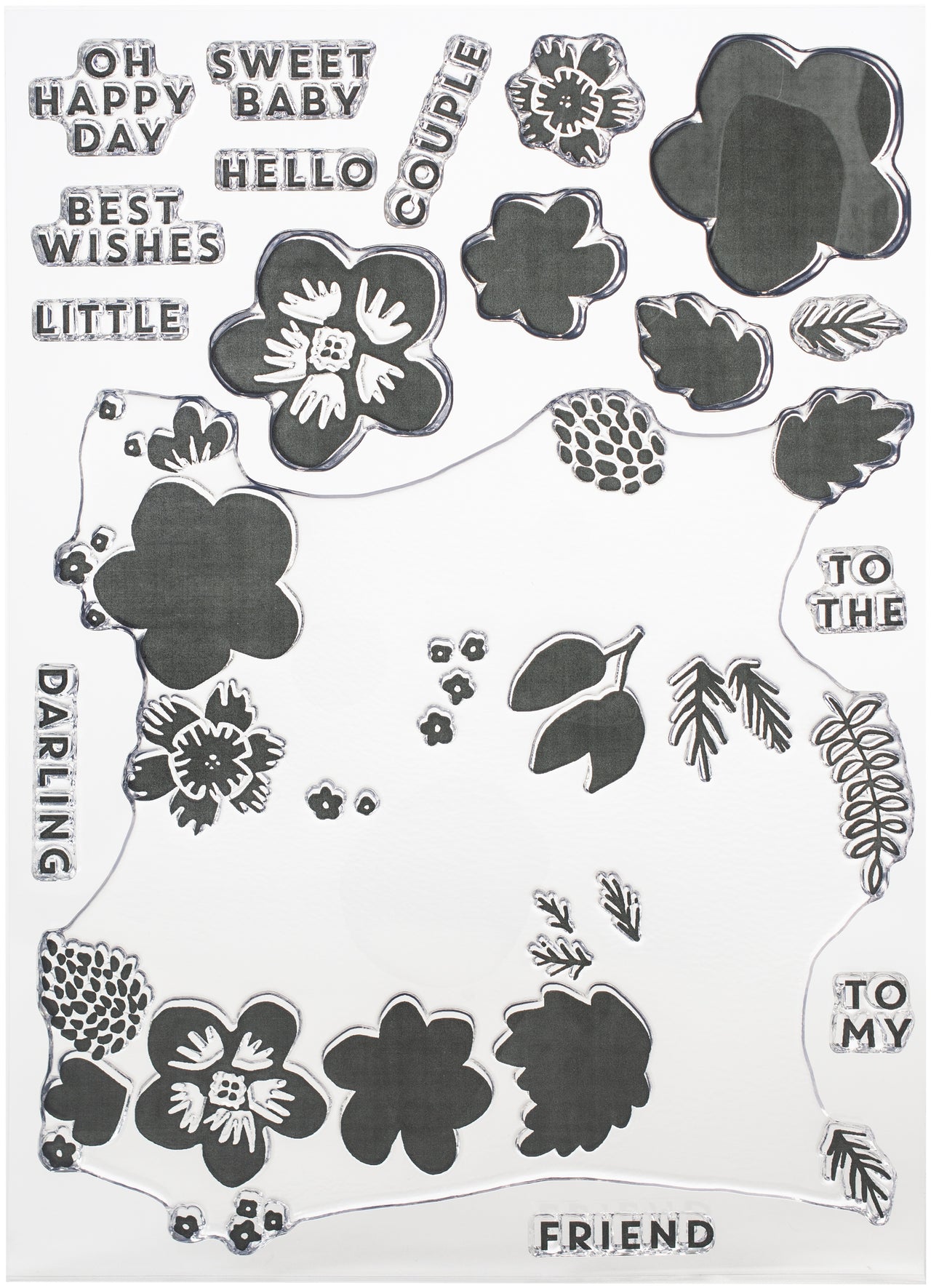 Concord & 9th Clear Stamps 6"X8" - Darling Petals Turnabout