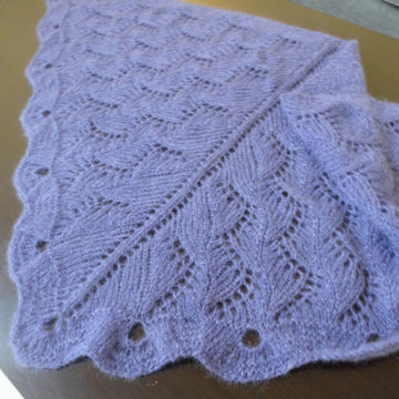 #152 Violet Zig Zag Shawl