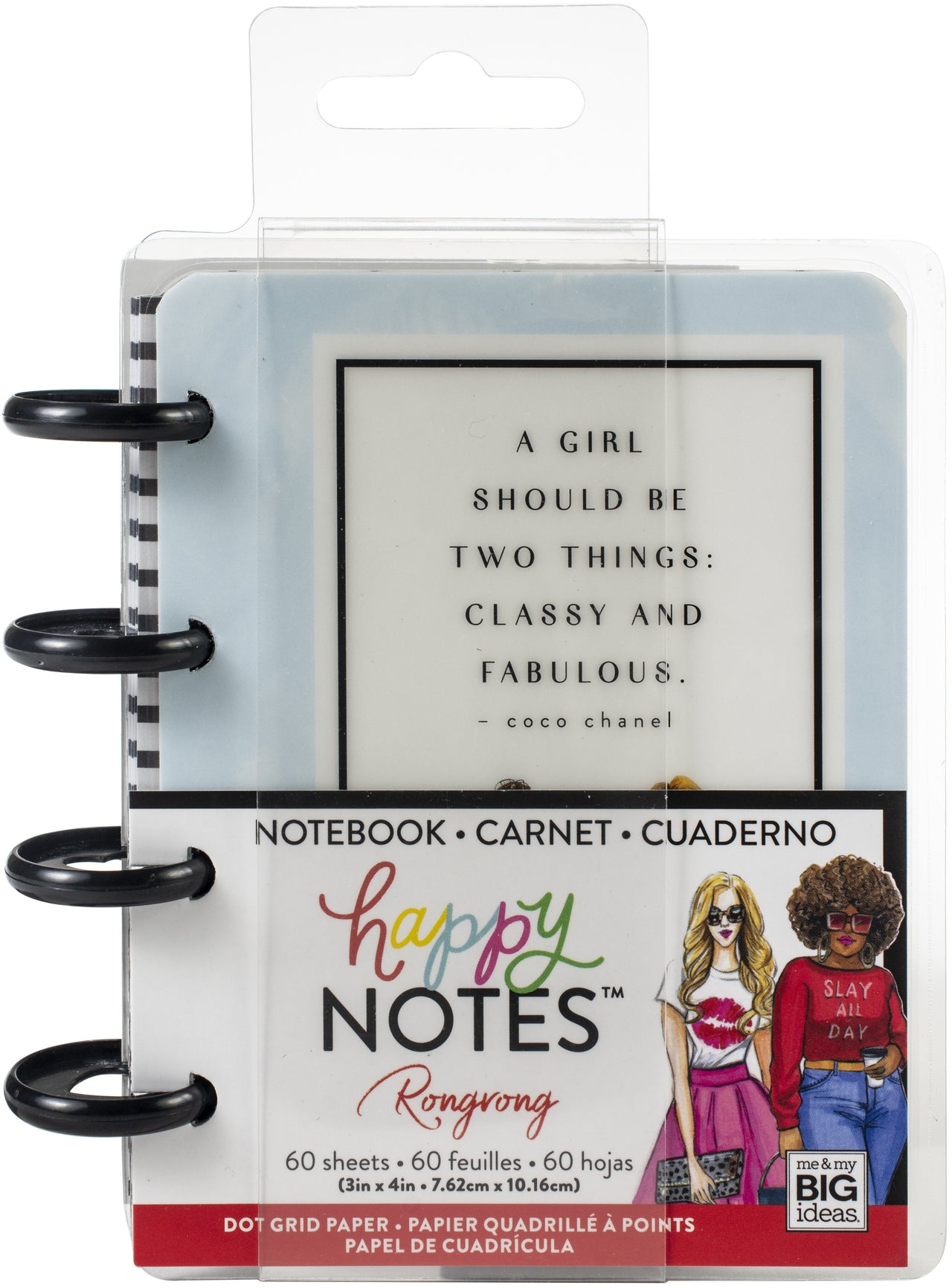 Happy Planner X Rongrong Micro Memo Book W/60 Sheets - Blue Stripe