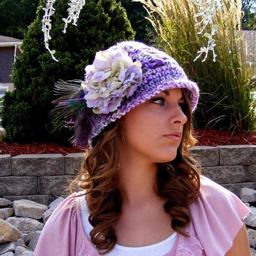 Purple Majesty Crochet Cloche