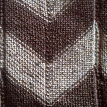 Aran Garter Stitch Chevron Throw