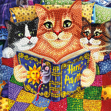 Crystal Art Notebook - Kitten Bedtime Diamond Painting Kit