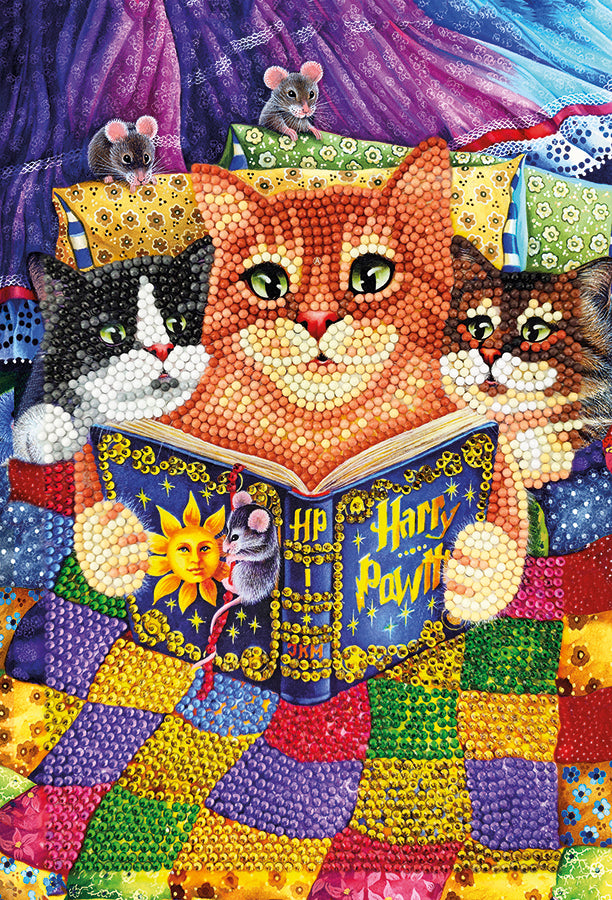 Crystal Art Notebook - Kitten Bedtime Diamond Painting Kit