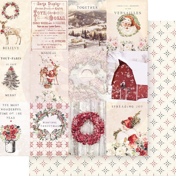 Prima Marketing Christmas In The Country Double-Sided Cardstock 12"X12" 10/Pkg - Spreading Christmas Magic