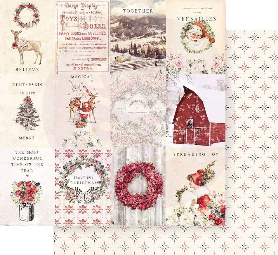 Prima Marketing Christmas In The Country Double-Sided Cardstock 12"X12" 10/Pkg - Spreading Christmas Magic
