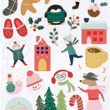 American Crafts Merry Little Christmas Cardstock Stickers 6"X12" 78/Pkg - Icons W/Gold Foil Accents