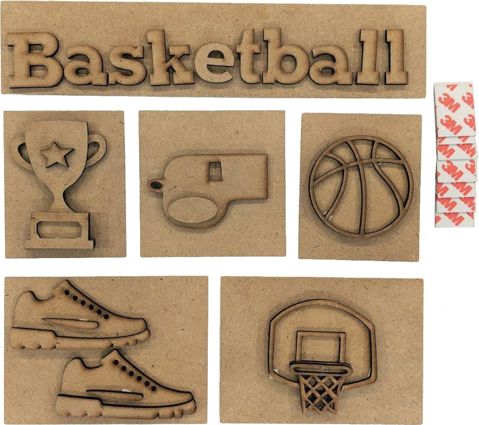 Foundations Decor Shadow Box Kit - Basketball