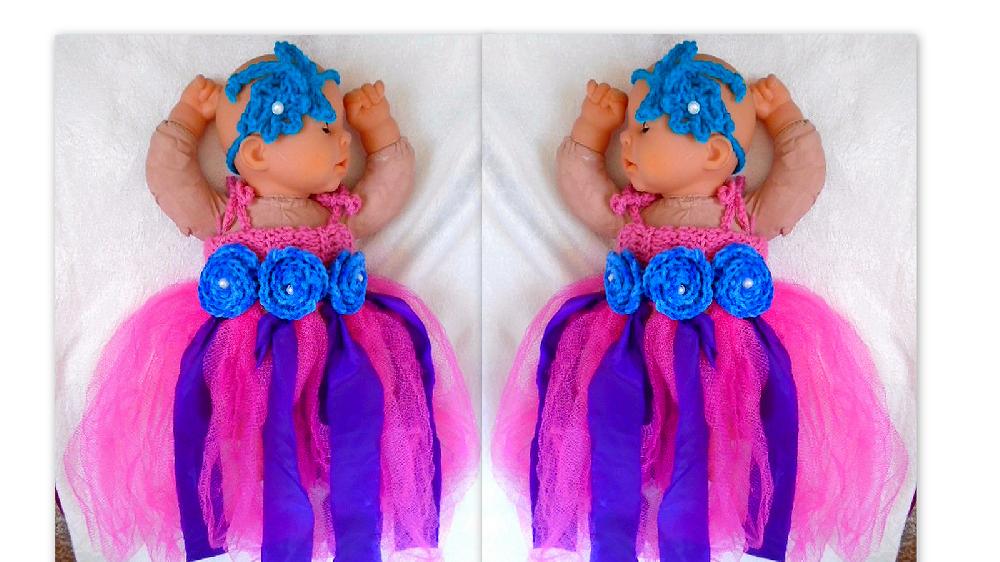 836 TUTU DRESS, FLOWER, HEADBAND