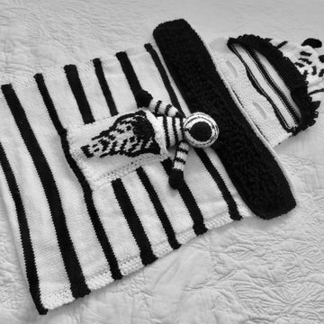 Zebra Hooded Baby Car Seat Blanket