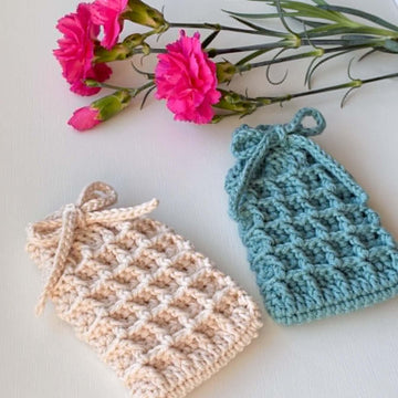 Waffle Stitch Soap Saver Bag