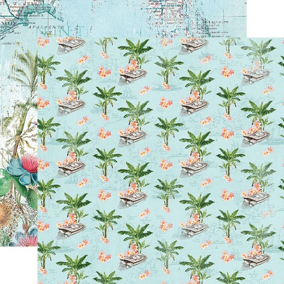 Simple Stories Simple Vintage Coastal Double-Sided Cardstock 12"X12" 25/Pkg - Tropical Life