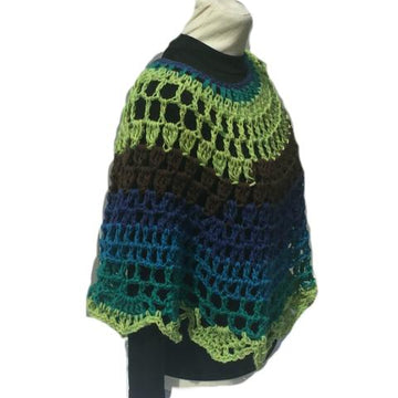 Peacock Crochet Poncho Pattern