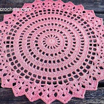 Vintage Pink Doily Placemat Written Pattern