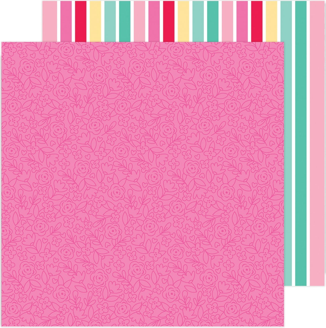 Doodlebug Love Notes Double-Sided Cardstock 12"X12" 25/Pkg - Lovers Lane