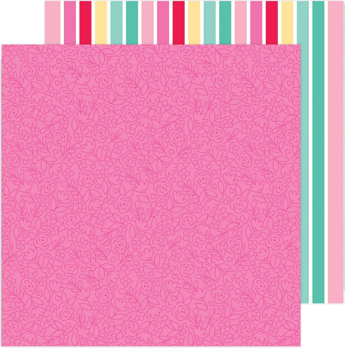 Doodlebug Love Notes Double-Sided Cardstock 12"X12" 25/Pkg - Lovers Lane
