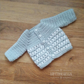 Baby puff stitch Cardigan