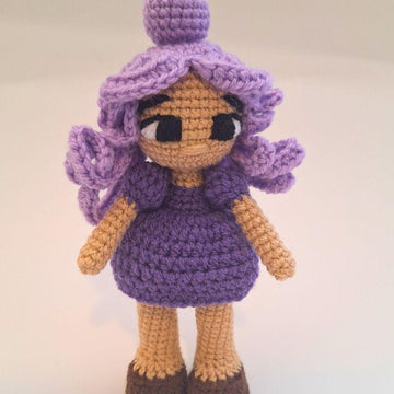 Purple Rainbow Crochet Doll Pattern 3 Levels in 1
