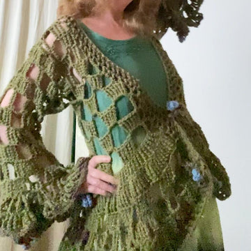 Hip to be Square Floral Crochet Cardigan