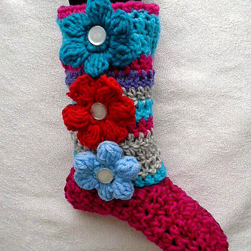 875 Colorful Puff Flower Slippers