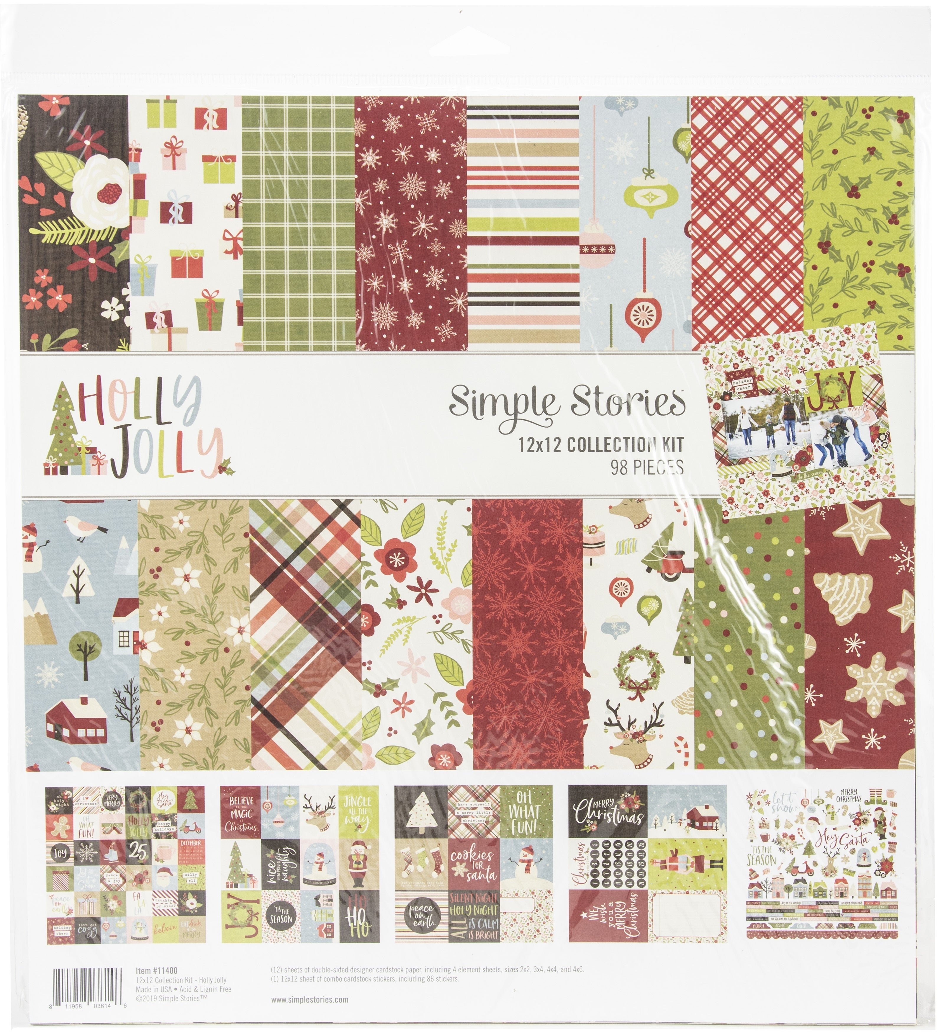 Simple Stories Collection Kit 12"X12" - Holly Jolly