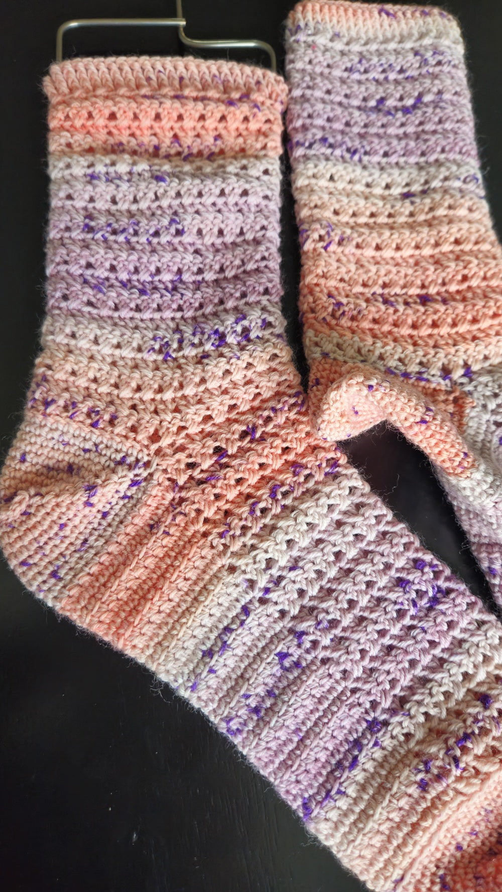 Lilac Lemonade Crochet Socks