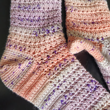 Lilac Lemonade Crochet Socks