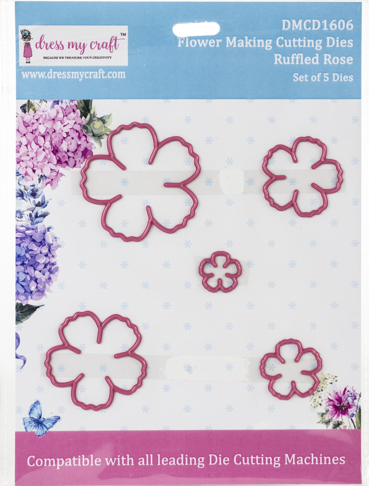 Dress My Craft Dies - Ruffled Rose .5" To 1.54"