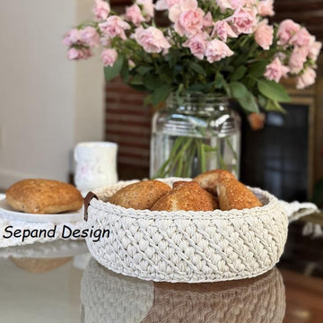 Recycled (t-shirt) yarn basket- 119