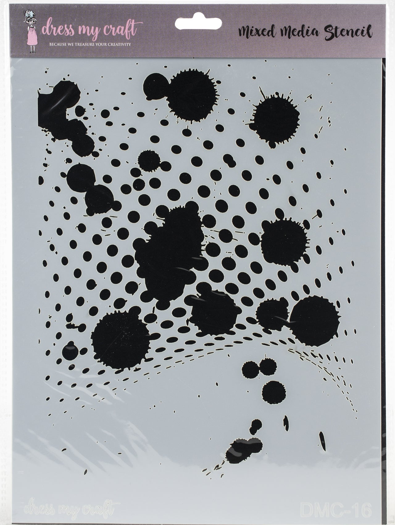 Dress My Craft Stencil A4 - Watercolor Splatter