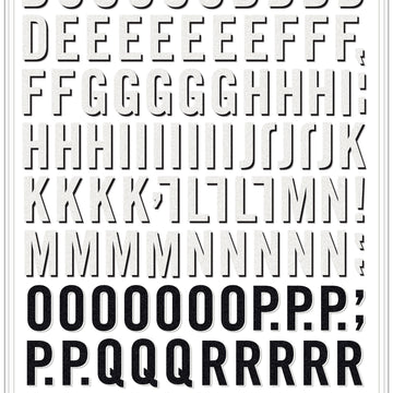 American Crafts Chipboard Alphabet Stickers - Tuxedos & Tiaras, 243/Pkg