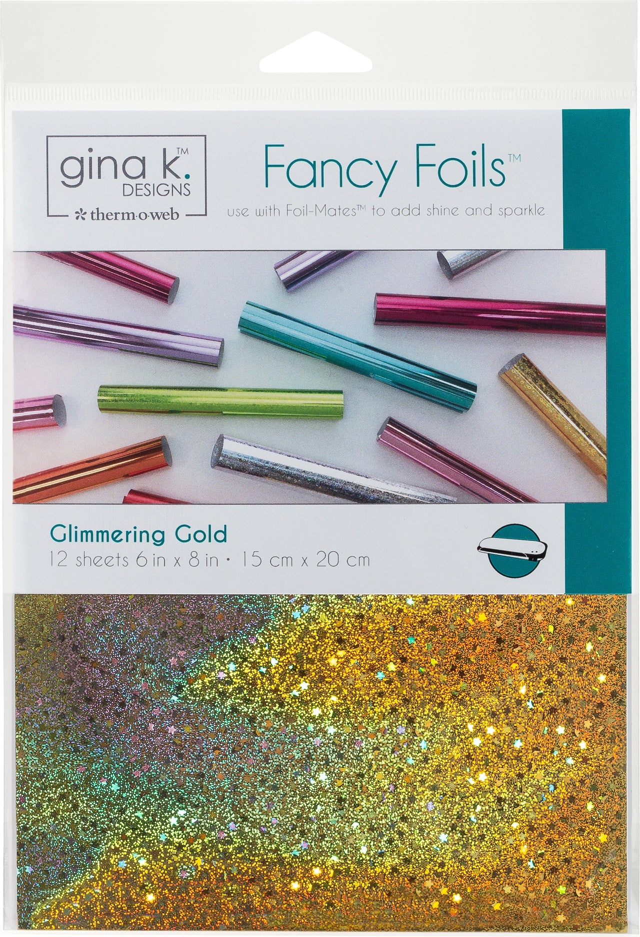 Therm O Web Gina K Designs Fancy Foil 6"X8" 12/Pkg - Glimmering Gold