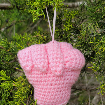 Pink Power Fist Ornament