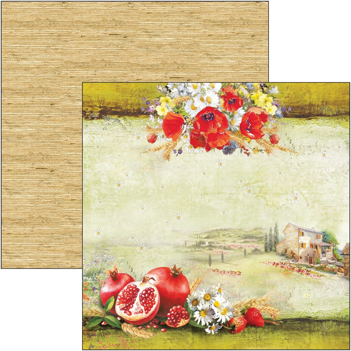 Ciao Bella Double-Sided Cardstock 90lb 12"X12" 12/Pkg - Tuscan Dream, Under The Tuscan Sun