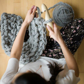 Jumbo Alpaca Crochet Scarf