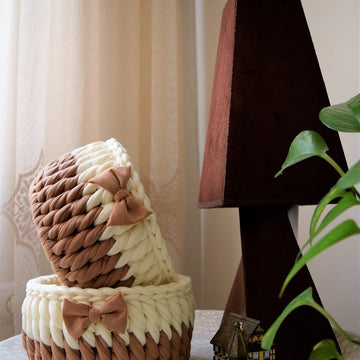 Zpaghetti t-shirt yarn- long St- Crème Chocolate