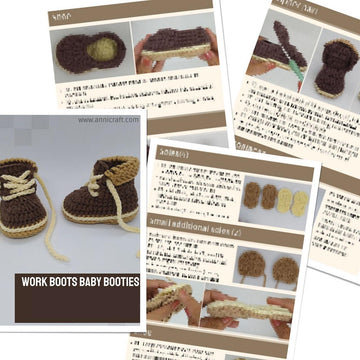 Work Boots Baby Booties