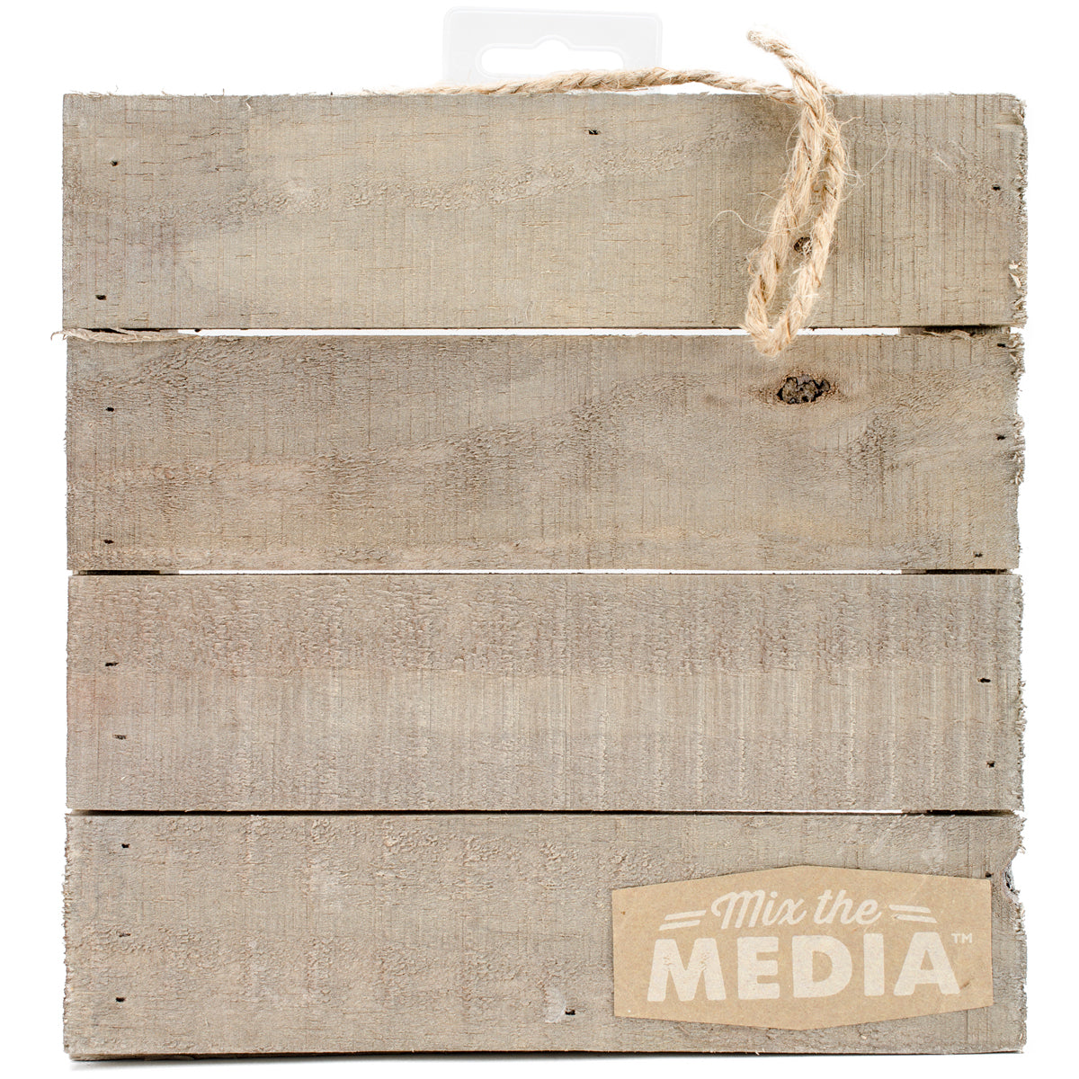 Hampton Art Jillibean Soup Mix The Media Wooden Plank - 8"X8" Dark