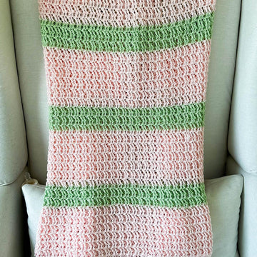 Watermelon Waffle Stitch Baby Blanket