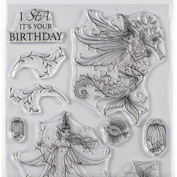 Creative Expressions Pink Ink Designs A5 Clear Stamp Set - Sea Nymphs