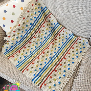Reverse Spots & Stripes Blanket