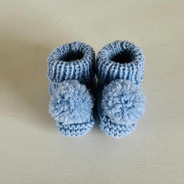 Baby Pompom Booties