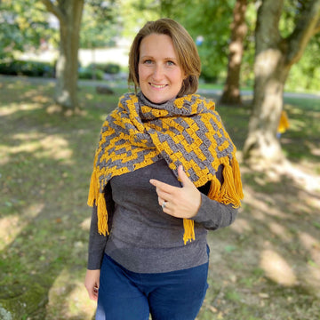Diamond Trees C2C Scarf