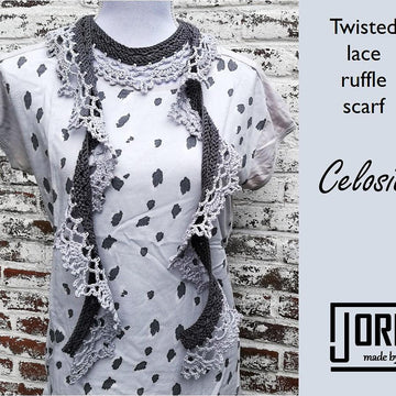 Celosia twisted lace ruffle scarf