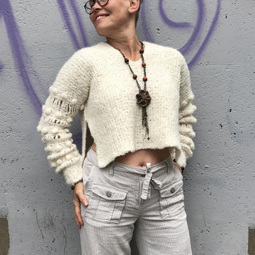 Dressed In White Tunic-Sweater