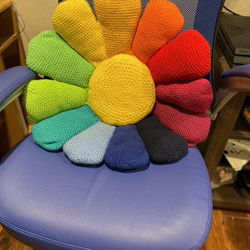 Rainbow Flower Pillow