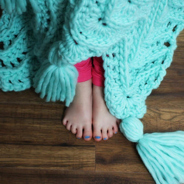 Calming Waves Tassel Throw