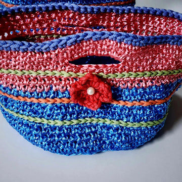 Raffia Basket with Handles