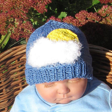 Baby Little White Fluffy Cloud Beanie Hat