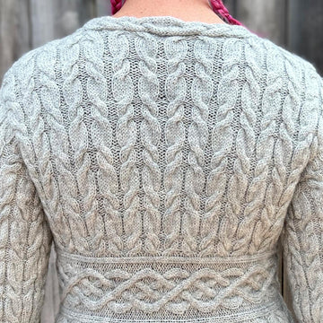 Tie Front Cabled Cardigan